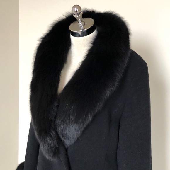 Vintage Maxi Fox Fur Lapel Full Length Coat - Picture 10 of 13